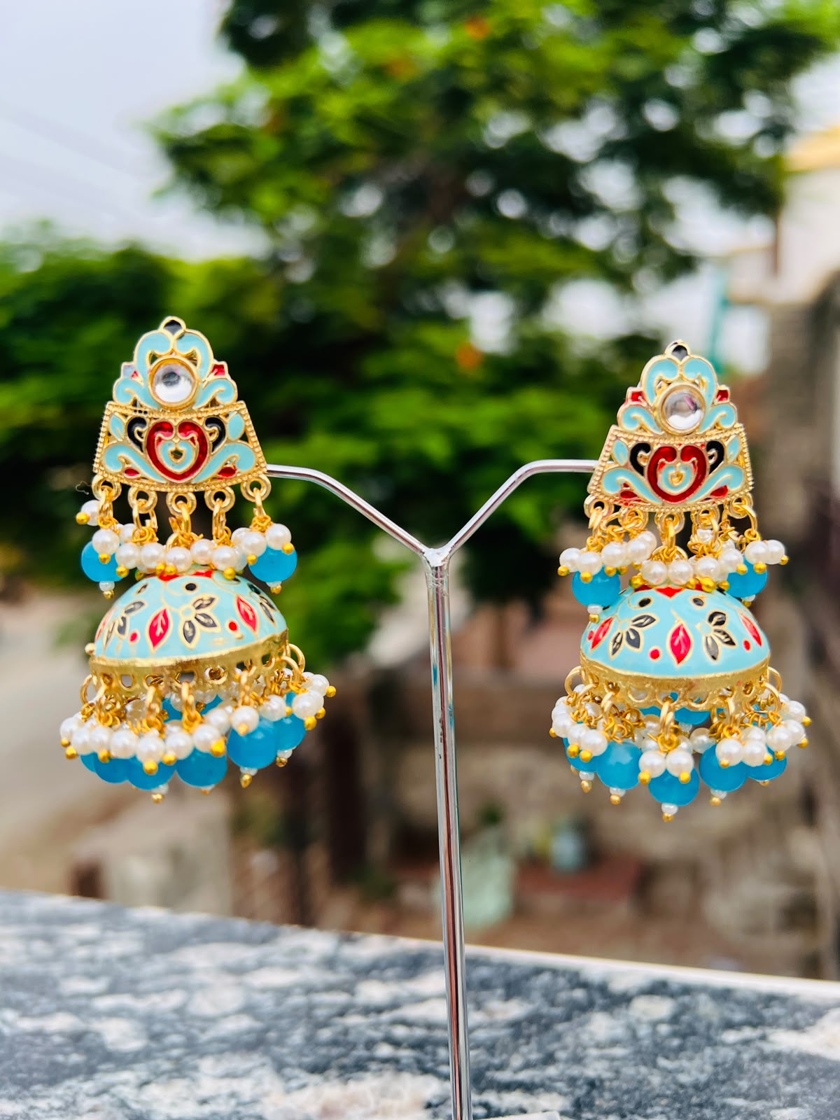 Meenakari Jhumka