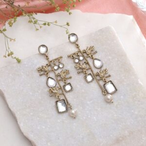 Vintage-Inspired Asymmetrical Geometric Drop Earrings