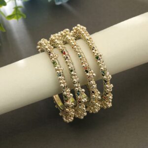 Multicolor Ghungroo Kashmiri Bangle Set of 4