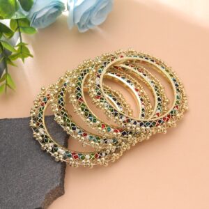 Multicolor Ghungroo Kashmiri Bangle Set of 4